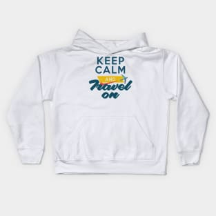 Keep Calm and Travel on an Airplane Kids Hoodie